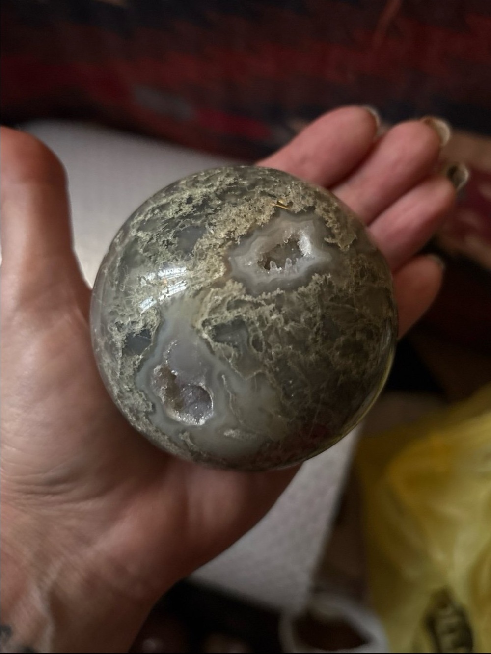 Moss Agate Sphere UHQ